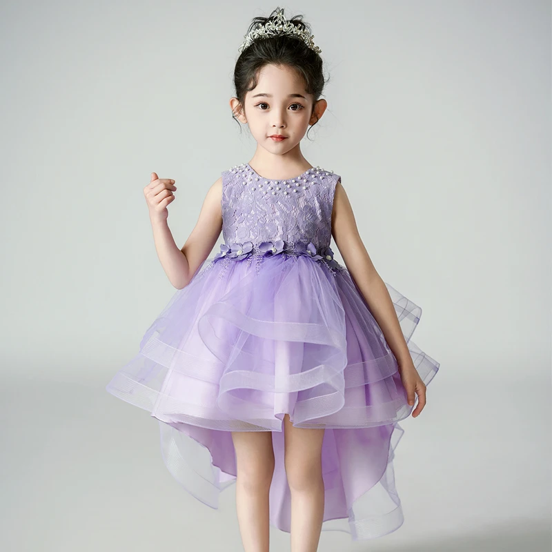 女童连衣裙小女孩礼服表演服装公主裙蓬蓬纱幼儿洋气夏季生日走秀