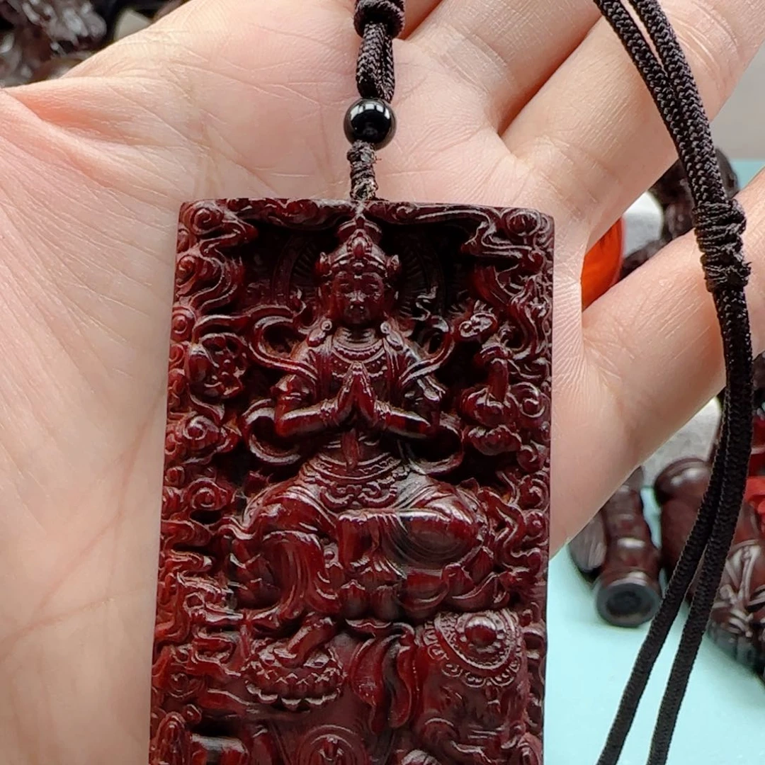 小叶紫檀把件大****Y普贤菩萨