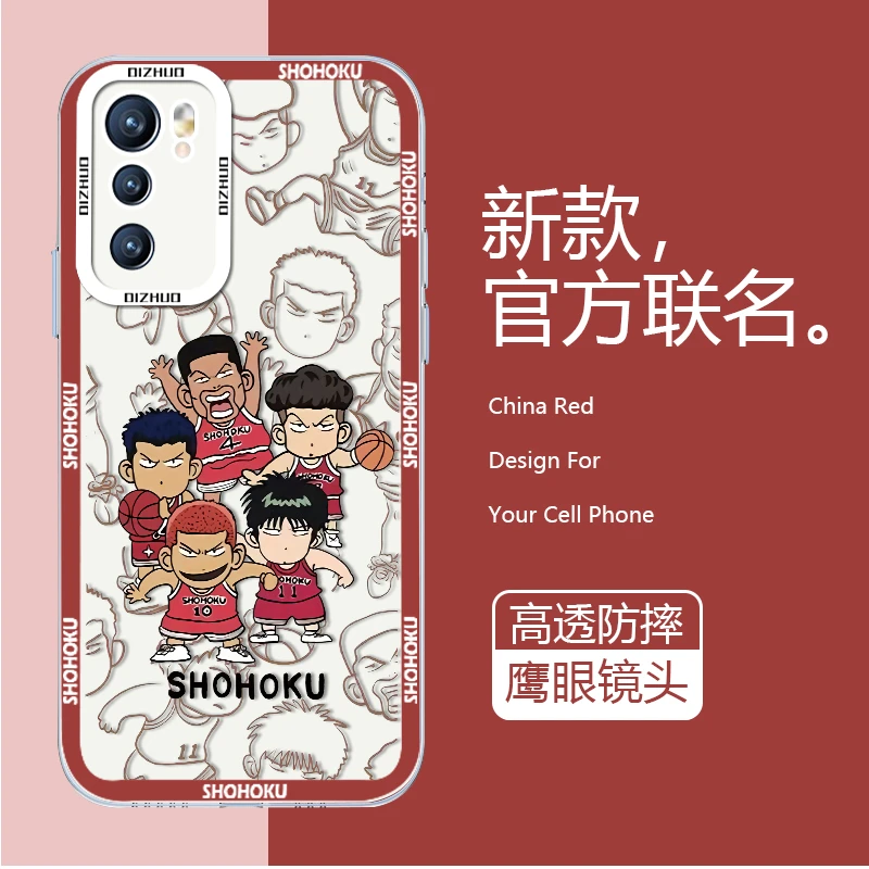 OPPOReno6手机壳透明6Pro+套硅胶灌篮高手男时尚潮牌酷天使眼软壳
