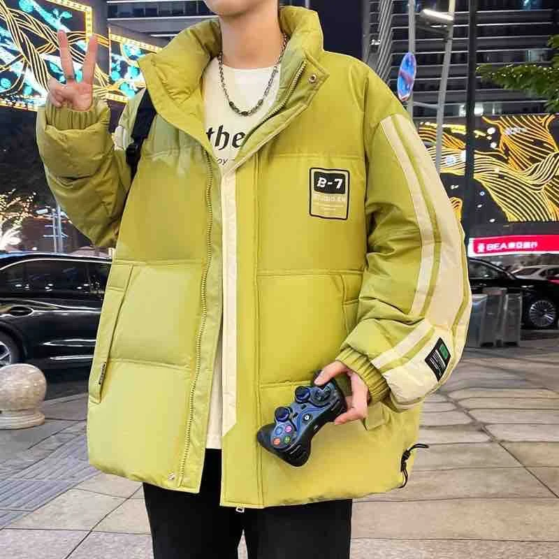 青少年冬季新款时尚气质初中高中潮牌羽绒服外套