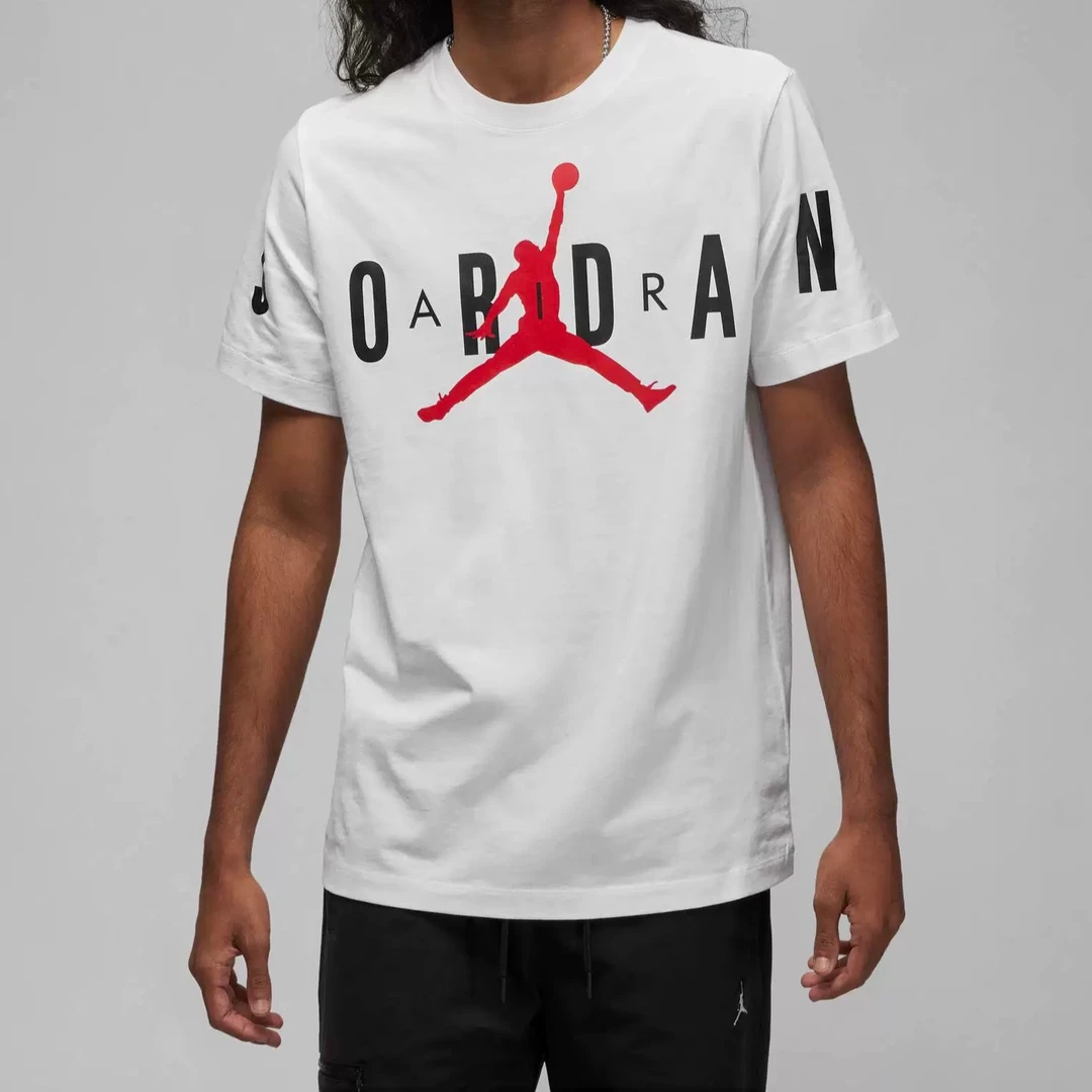 NIKE/耐克AIR Jordan男子夏季印花T恤纯棉舒适1446-100