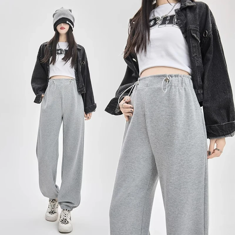 孕妇裤秋冬季外穿2024新款加绒加厚休闲运动不勒肚子束脚孕期裤子