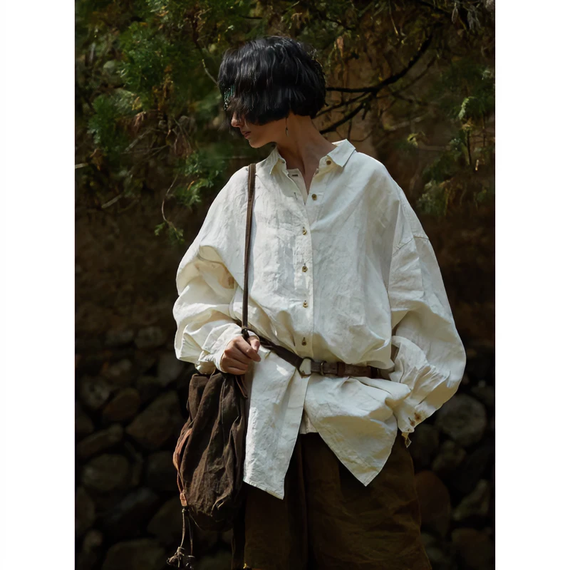 左岸迷香衬衫9001复古宽松舒适街头春夏休闲上衣春夏百搭衬衫衬衣