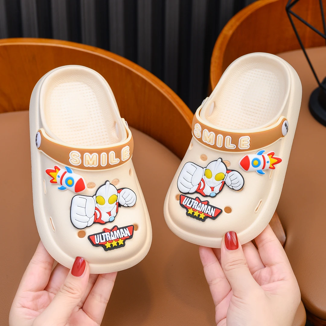 正品奥特曼男童拖鞋夏季男孩室内防滑凉拖鞋中童沙滩鞋儿童洞洞鞋