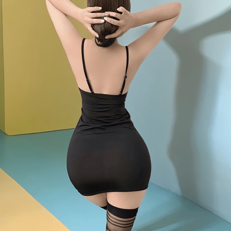 网红约会战袍制服连衣裙包臀裙女款气质服装潮款女装款包臀裙睡衣