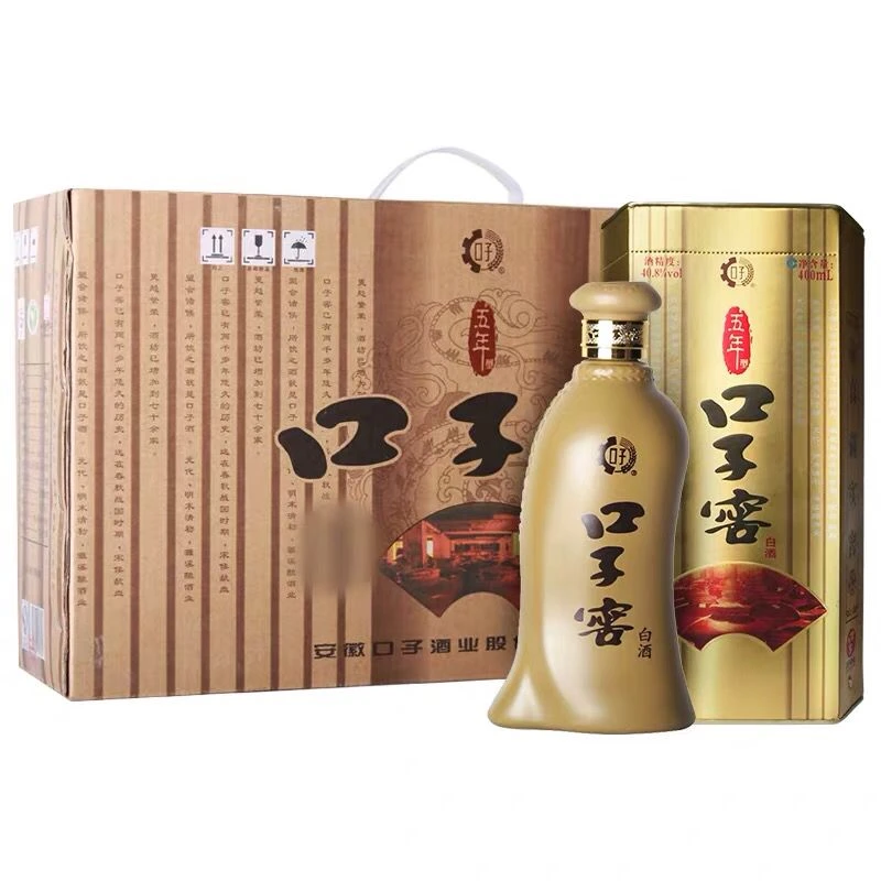 口子窖 40.8度 五年浓香型 白酒 400ml*4瓶/箱