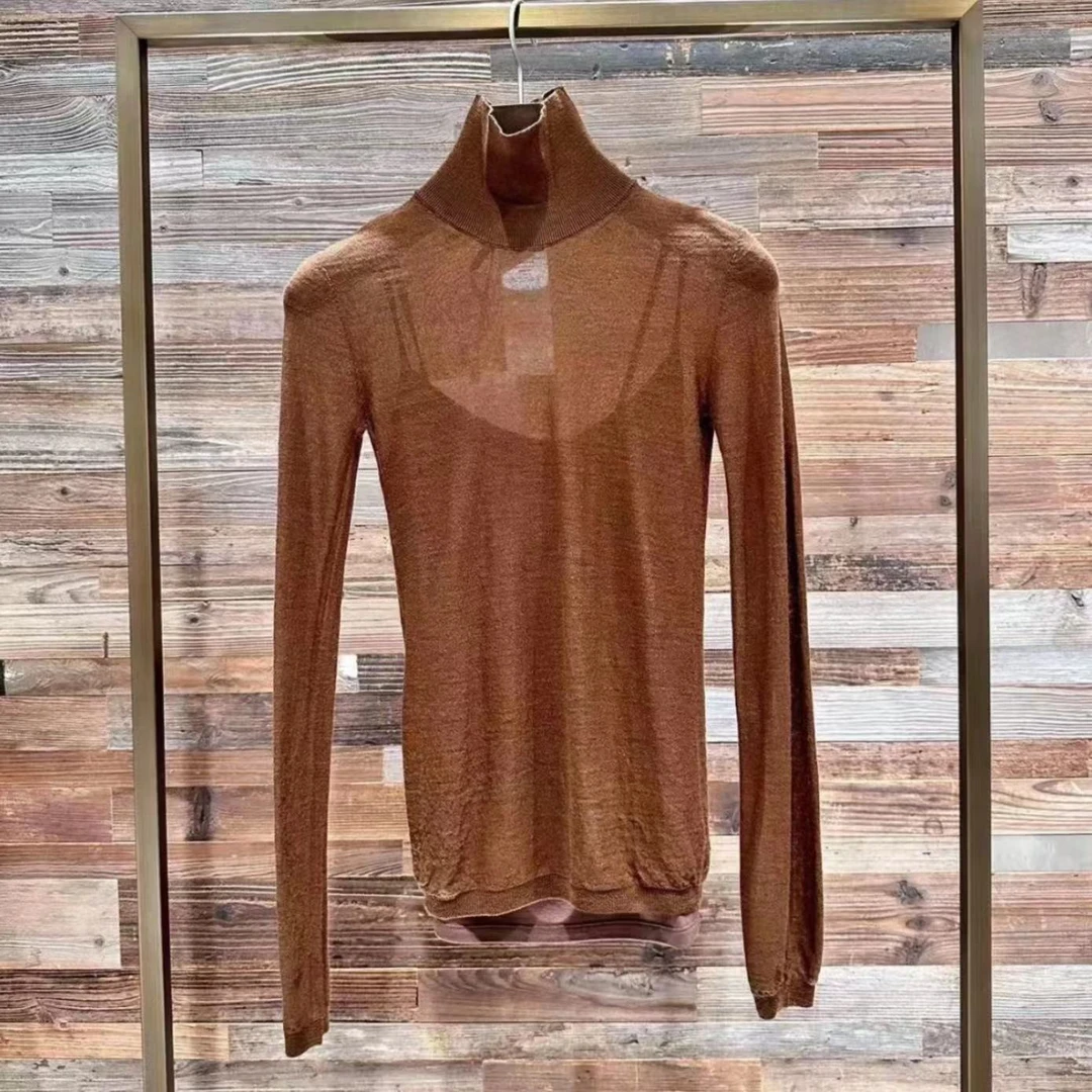 全新未使用  Max Mara/羊毛高领毛衣/L码