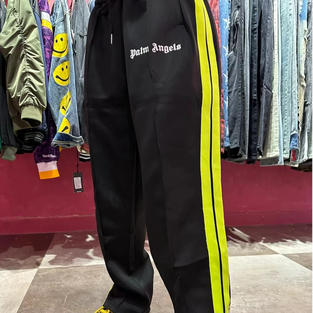 全新未使用 Palm Angels 徽标条纹运动裤/L/XL码