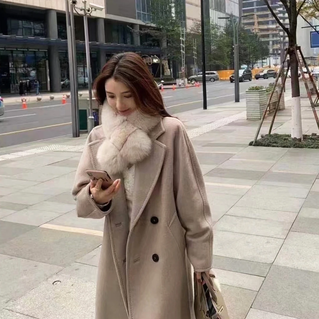 未使用 MaxMara 101801 Madame双排扣长款大衣