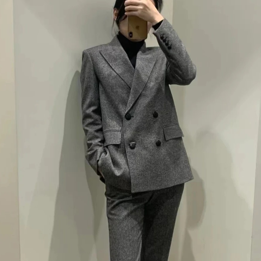 全新未使用  Max Mara/双排扣西装外套/IT-40码