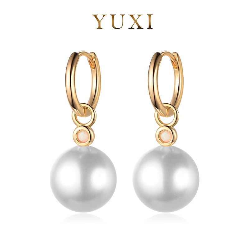 羽兮 铜合金耳饰 原创设计感耳环优雅气质高级耳饰14mm