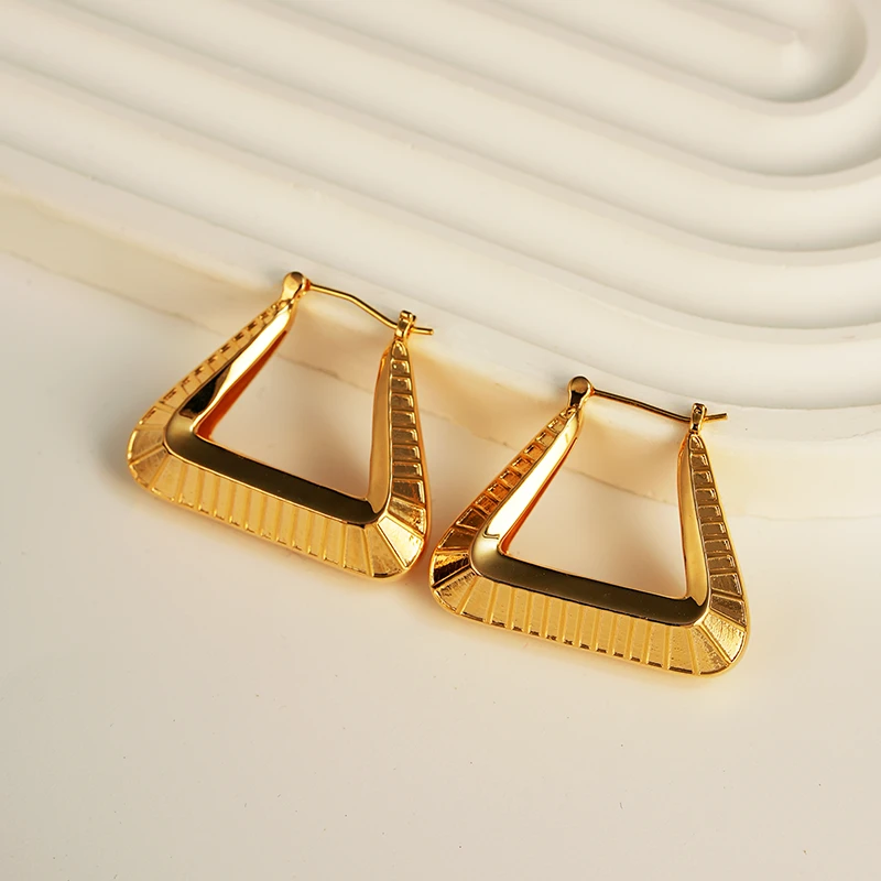 羽兮 铜合金耳饰 轻奢时尚复古法式赤金系类耳环