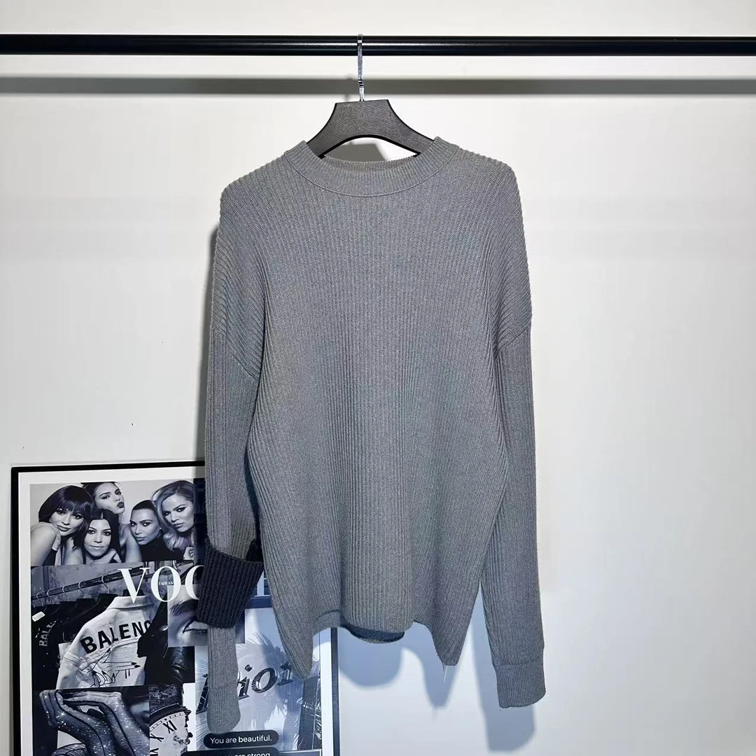 全新未使用 LouisVuitton/路易威登 地球图案套头羊毛衫/XL码