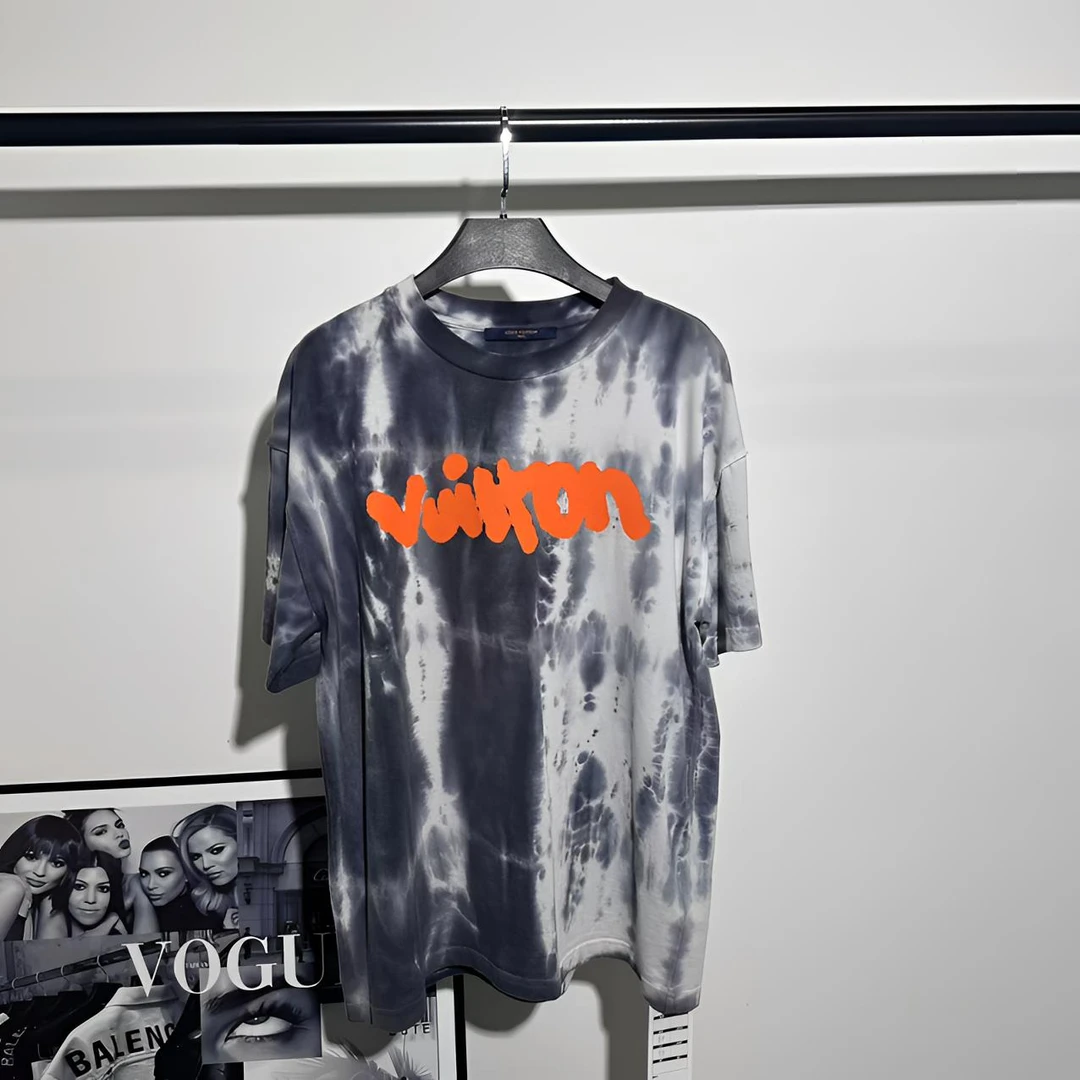 99新 LouisVuitton/路易威登 扎染字母logo短袖/S码