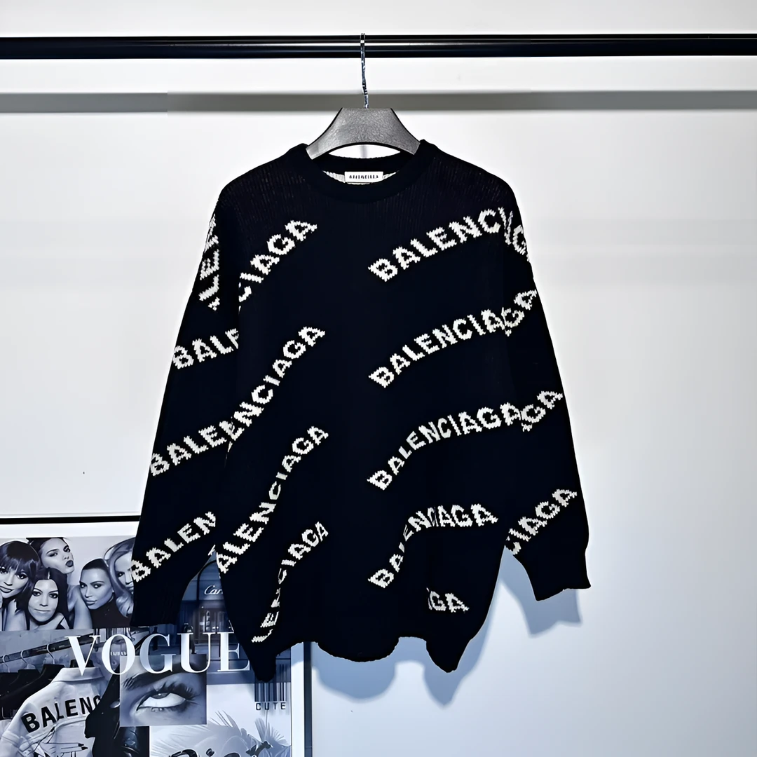 Balenciaga/巴黎世家黑白弹幕毛衣//34/99新