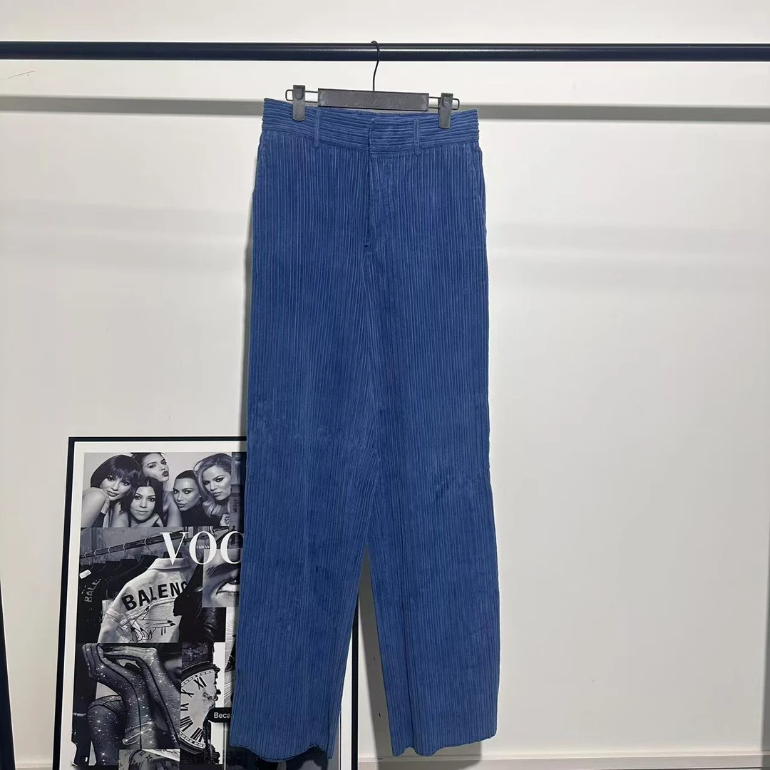 99新 TOD’S/托德斯 蓝色灯芯绒长裤/38码