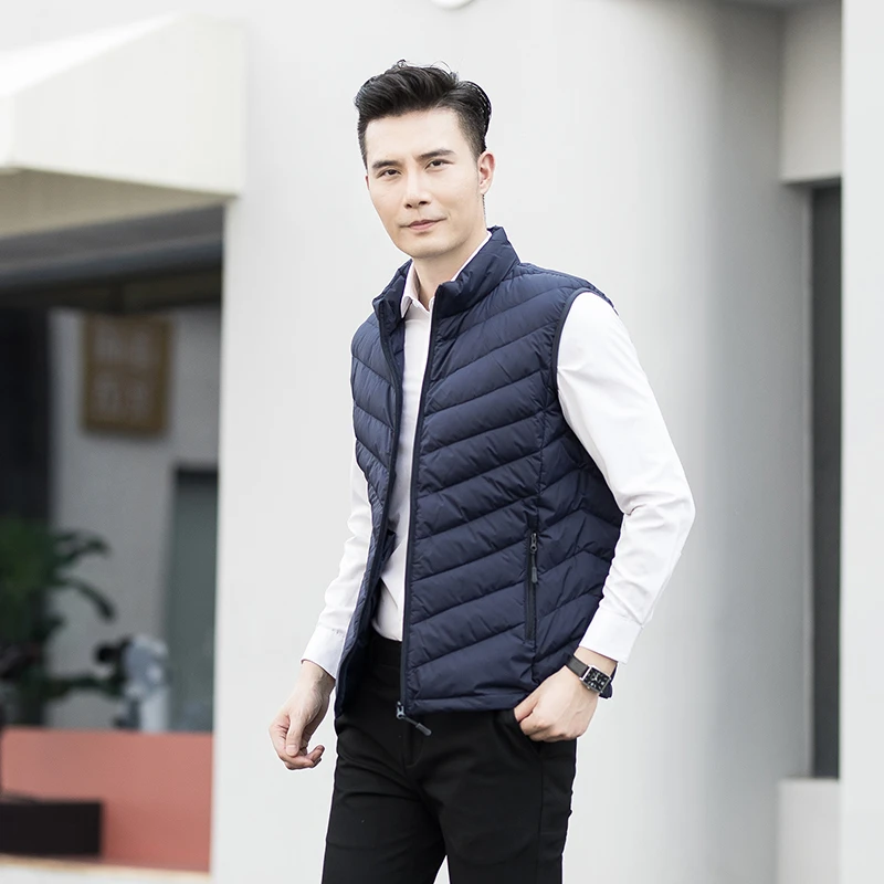 【队长优货】秋冬棉时尚男秋冬季轻薄马夹立领百搭休闲男士背心7296