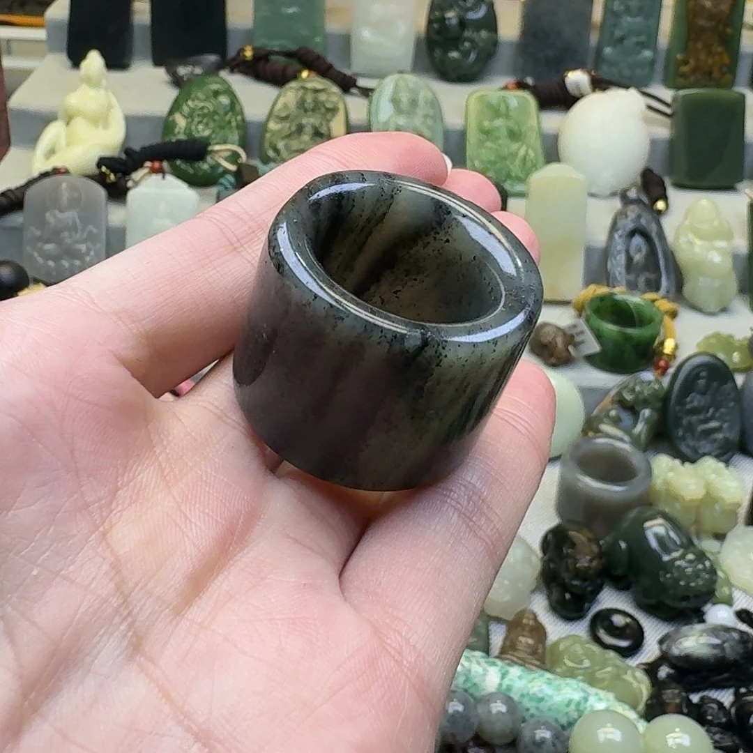 和田玉戒圈未镶嵌晓***书