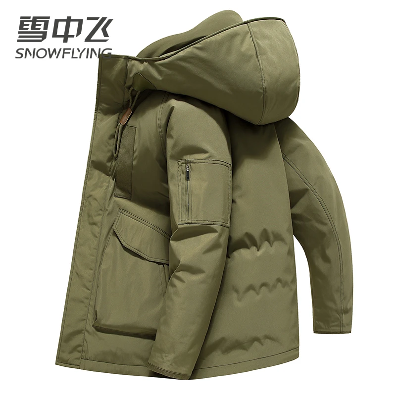 【极寒加厚】雪中飞羽绒服男工装风冬季保暖防寒时尚休闲百搭外套