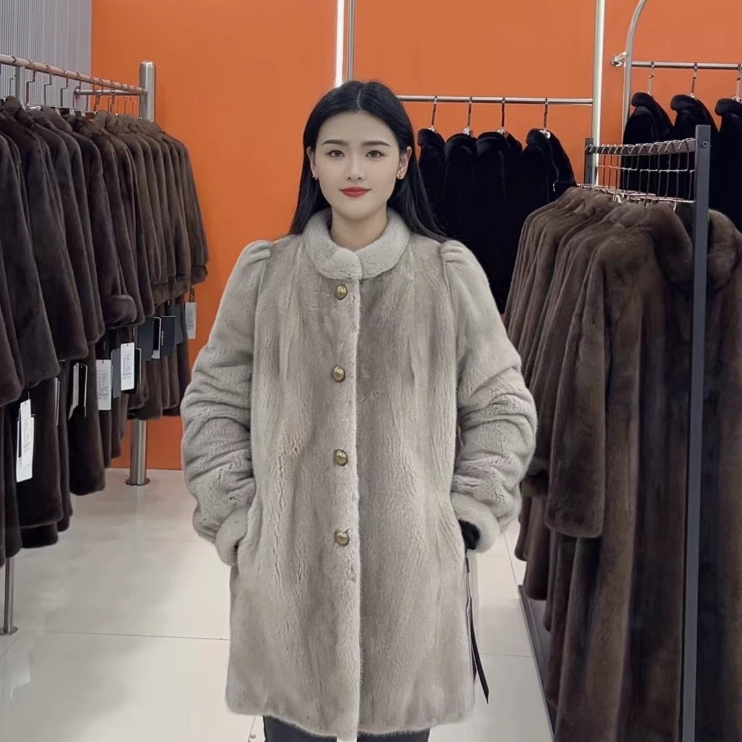 【MLD】中古铜扣时尚百搭款水貂皮草