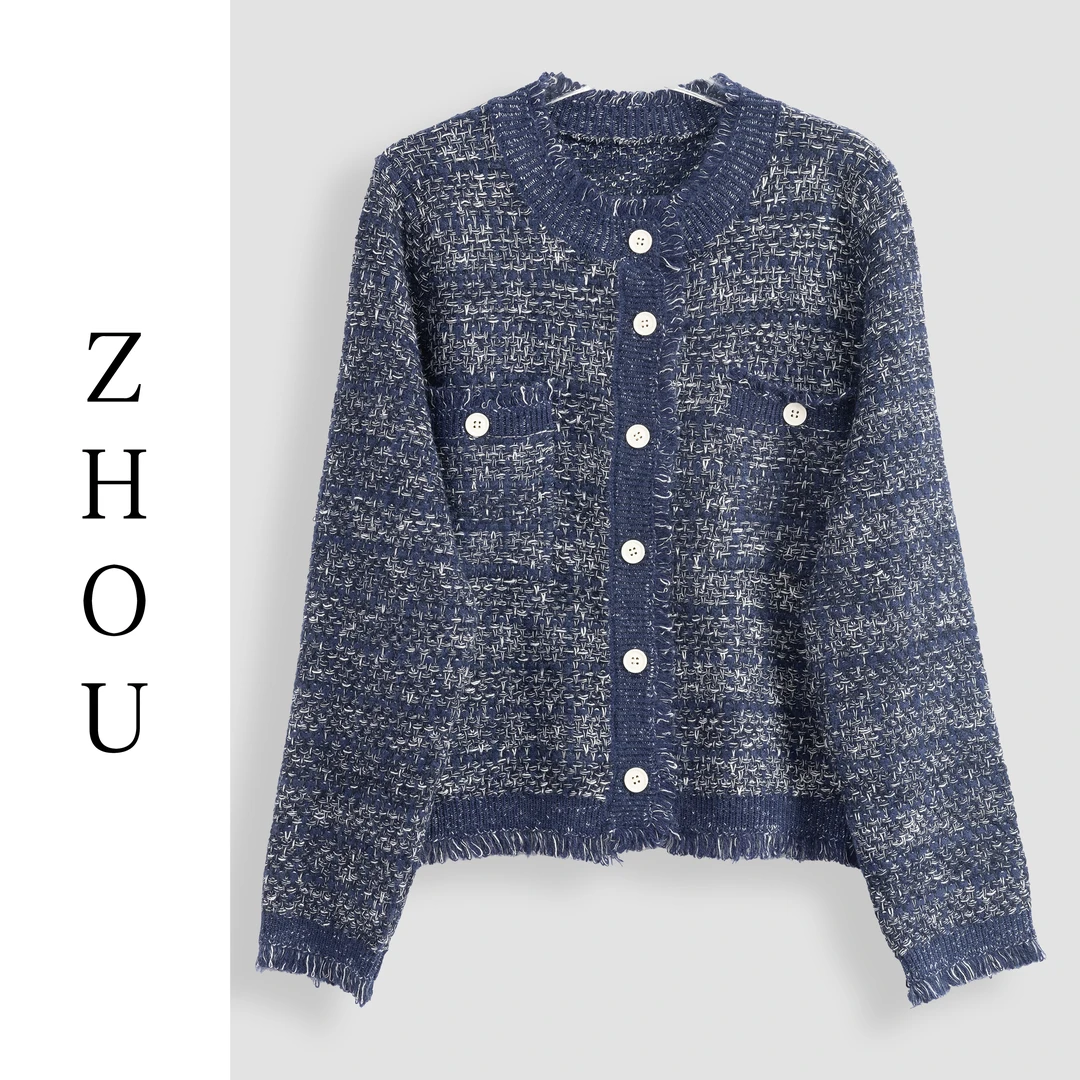 蓝色高级感气质时尚百搭外套-18313