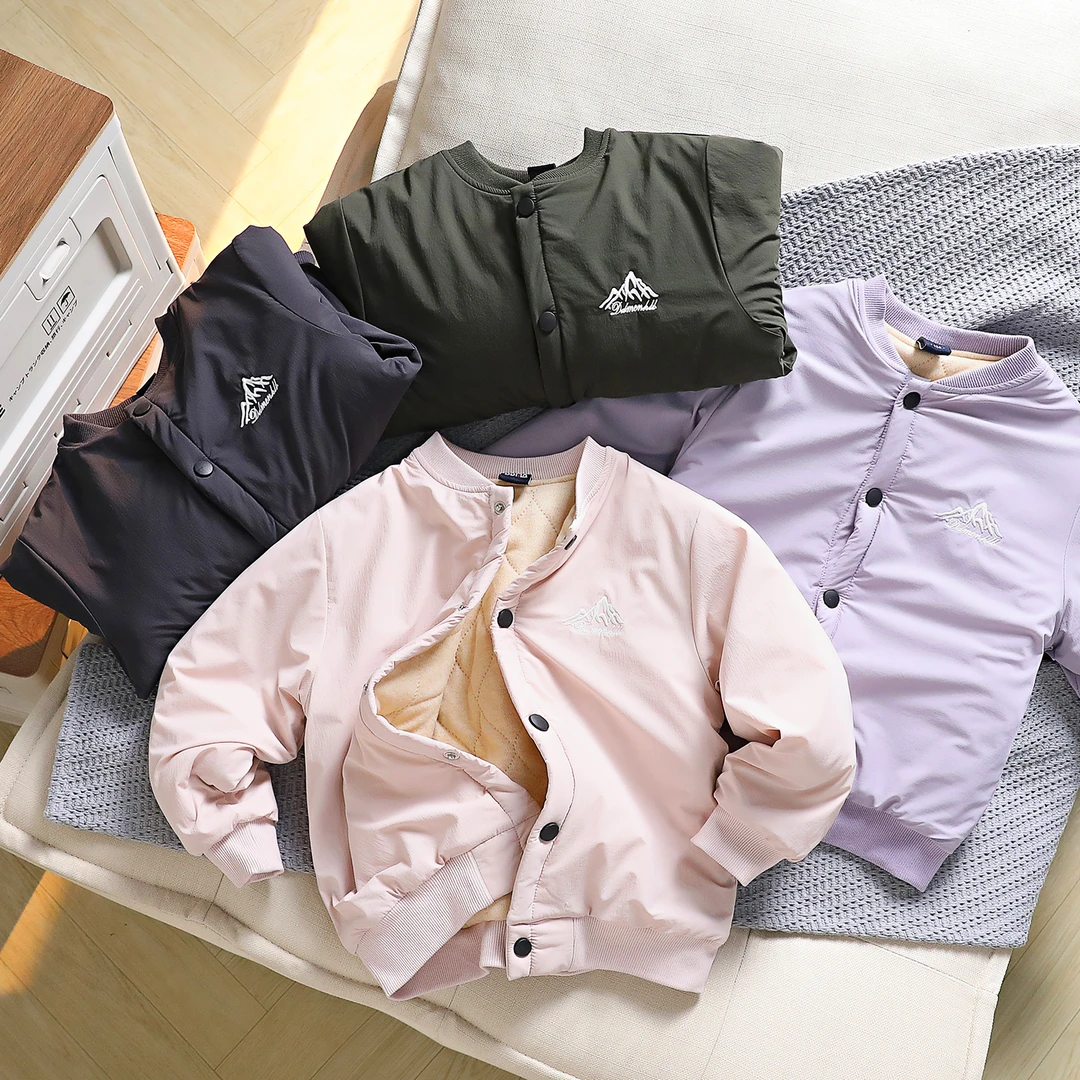 2903(极寒羊毛）棉衣高山重工刺绣三防面料男宝女宝棉服上衣