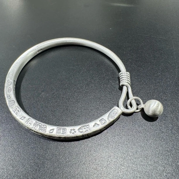 足银银制品 足银手镯「开口镯」2192