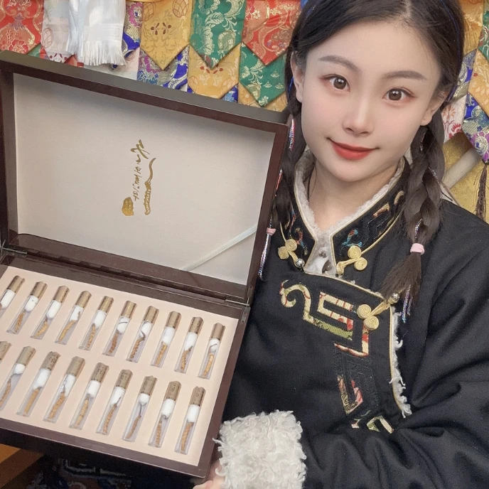【拉卡】甄选冬虫夏草4根/g 精选20根礼盒冬虫夏草特级正品支持鉴定