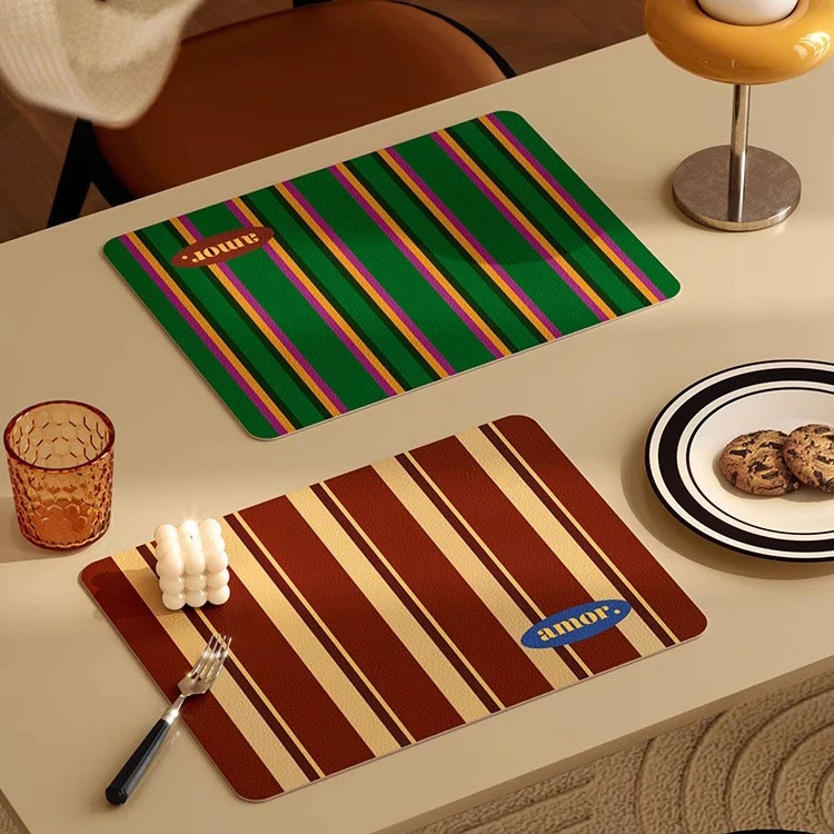 加州小镇中古风餐垫餐桌面保护垫高级家用防水防油防烫免洗隔热垫