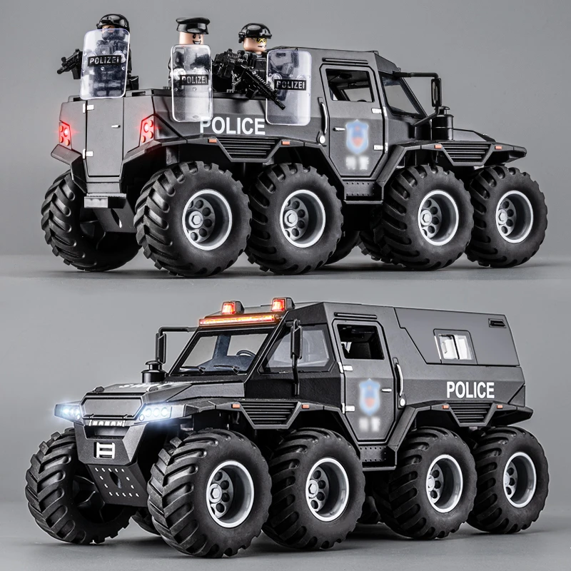 大号八轮装甲警车玩具男孩110车越野车小汽车合金玩具车