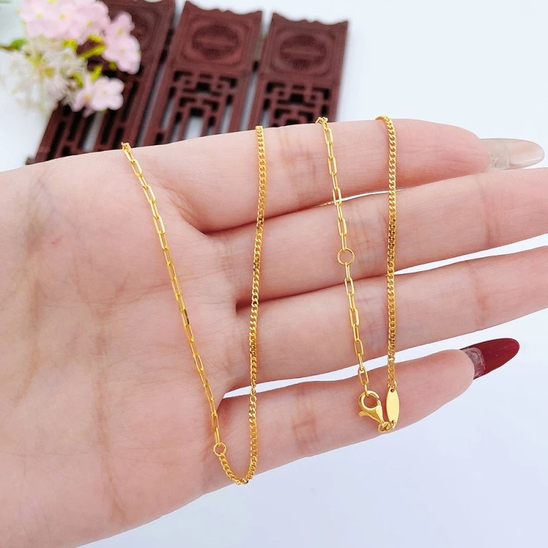 足金999 5G工艺 AB链款黄金项链