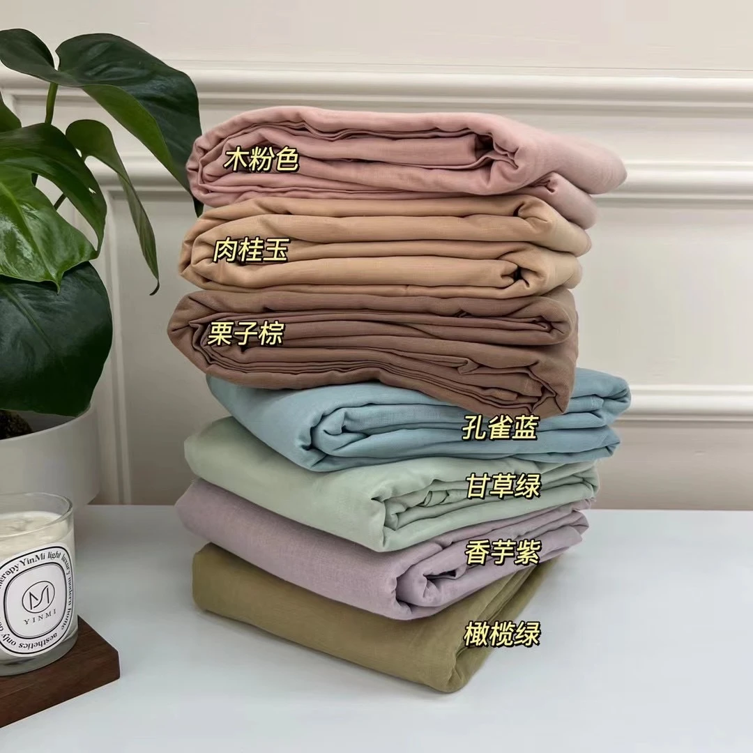 【单独床单/床笠】 全100棉母婴级A类双层纱四季床单轻薄款纯色亲肤