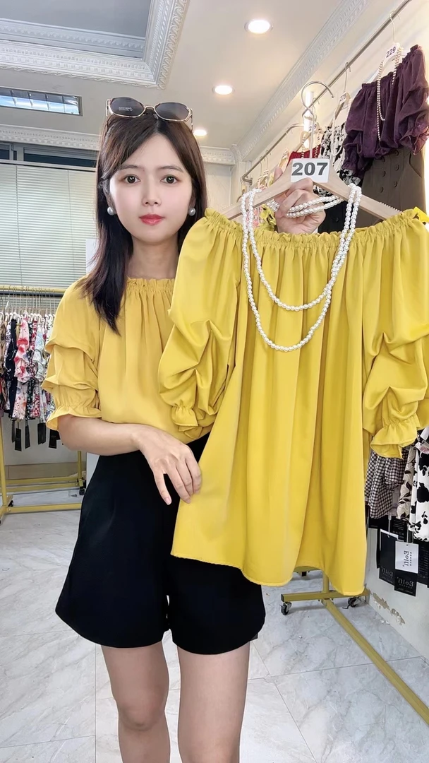 【207】女装圆春秋夏天装季大码风感上衣碎花韩版宽松圆领时尚夏季