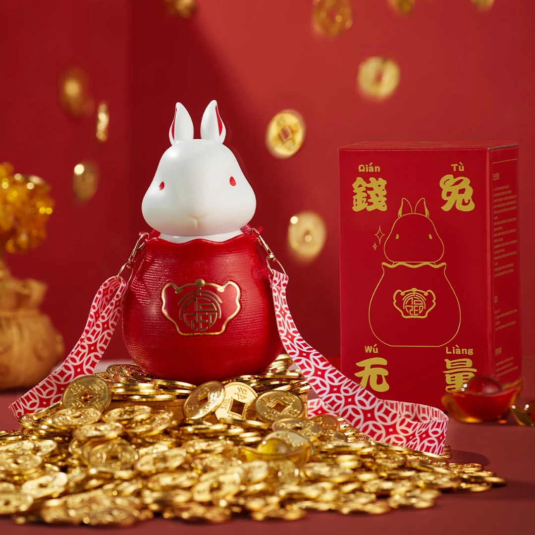 共禾京品周大福联名萌兔316创意保温杯带背带便携