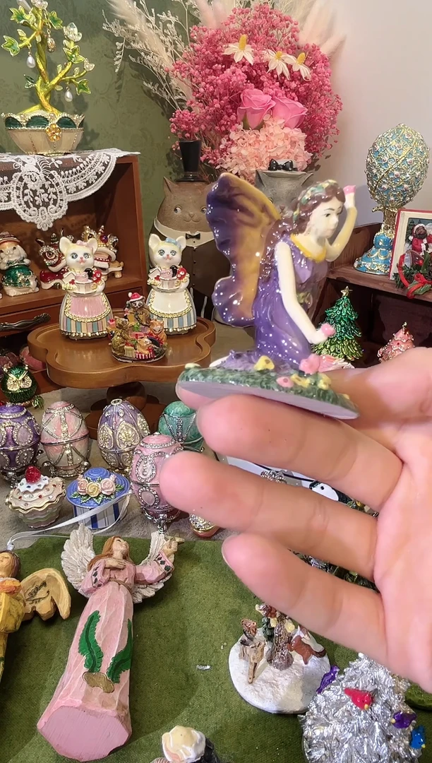 【闪购商品】瓷片 树脂外贸单款高质珐琅彩摆件纯手工画--