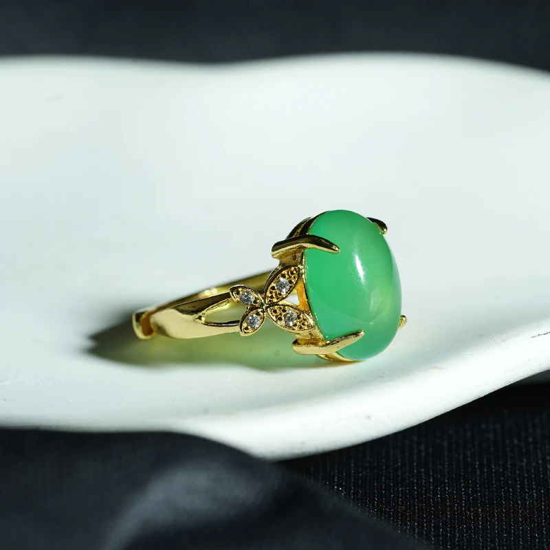 玉髓蝴蝶戒指多样性发货-322028