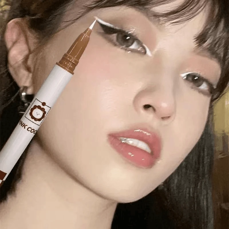 细头防水防汗眼线笔极细眼线液持久不易掉色不晕染初学者新手棕色