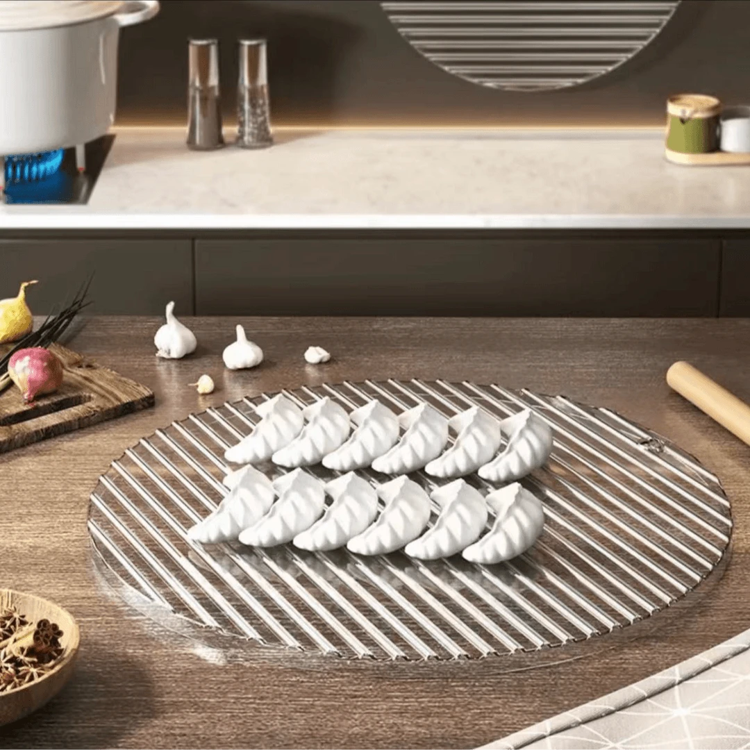 【粉丝福利】加大加厚家用轻奢饺子盘盖帘饺子垫火锅备菜盘饺子盘