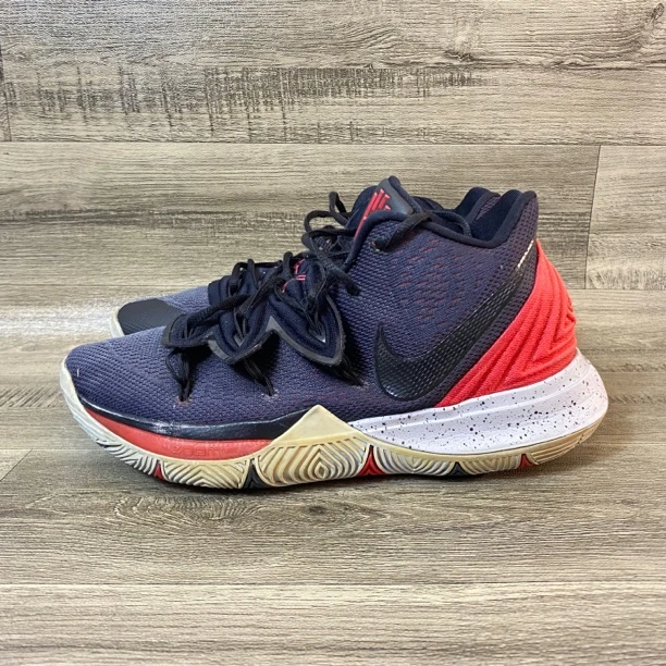 9新43码 耐克 欧文5黑红中帮篮球鞋