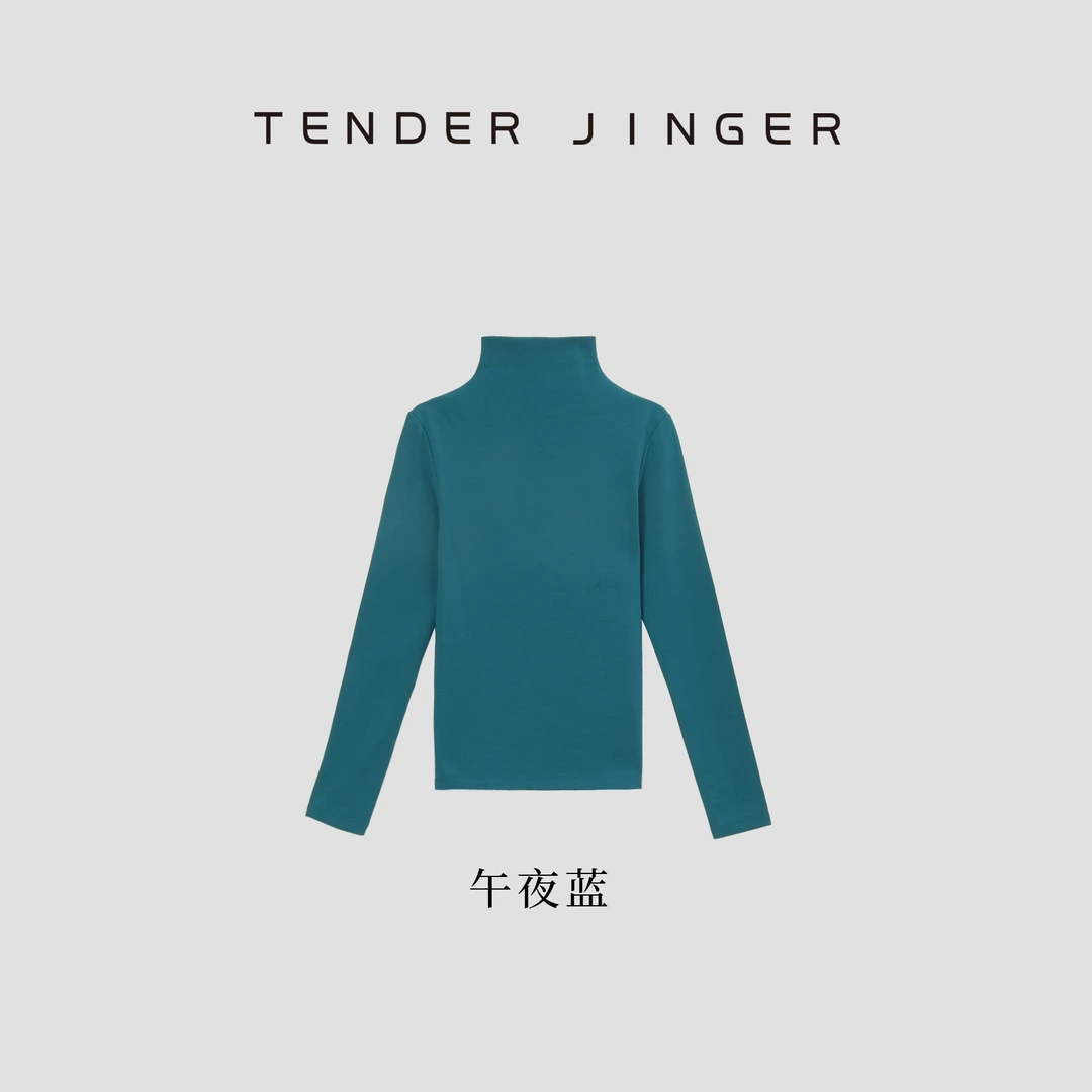 Tender Jinger女士时尚3D蜂窝科技夹层保暖高领打底衫T44ZHC77785