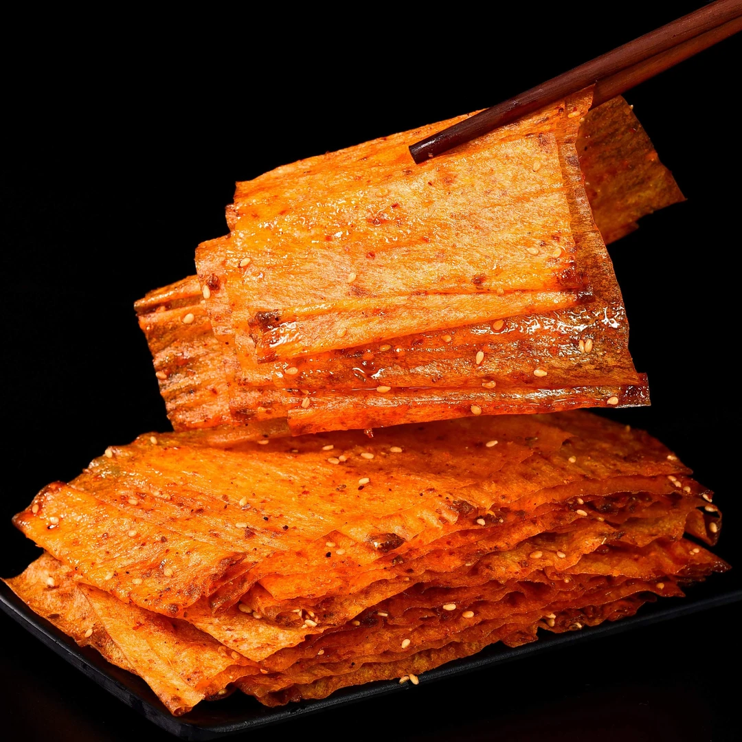 檬小乐手撕平江大辣片8090儿时童年味老式豆皮48g零食香辣解馋