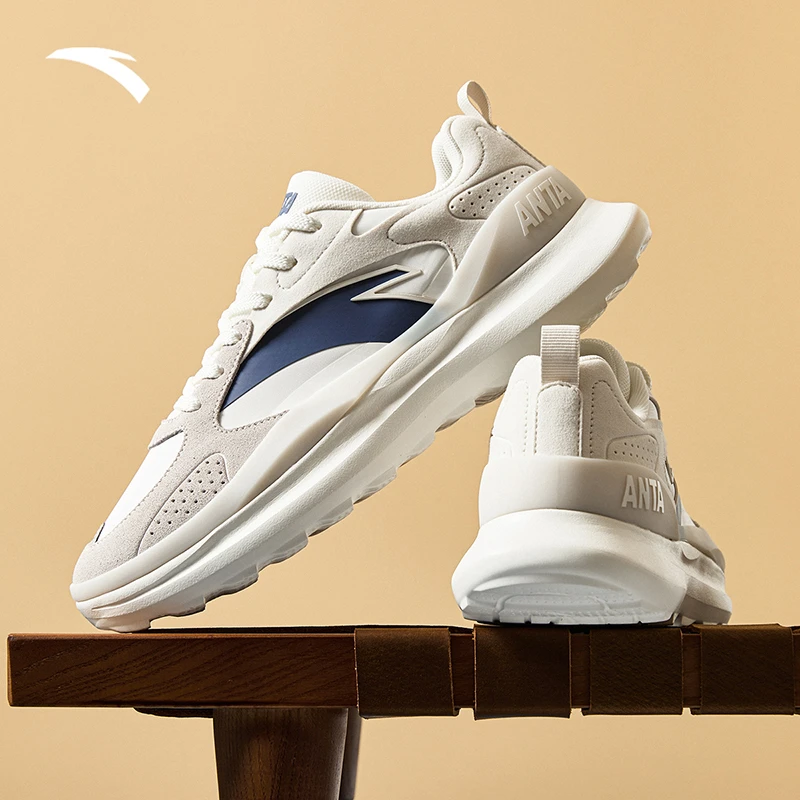 安踏轻便防舒适滑耐磨复古潮流老爹鞋912438807-QD2