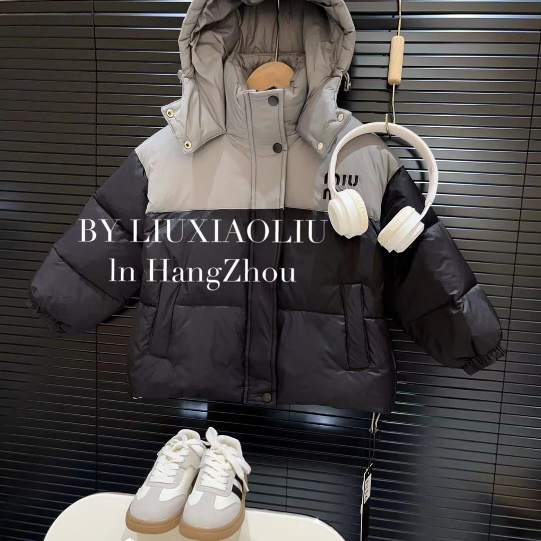 BY LIUXIAOLIU【仲冬霜月】韩版高货秋冬儿童连帽羽绒服9151