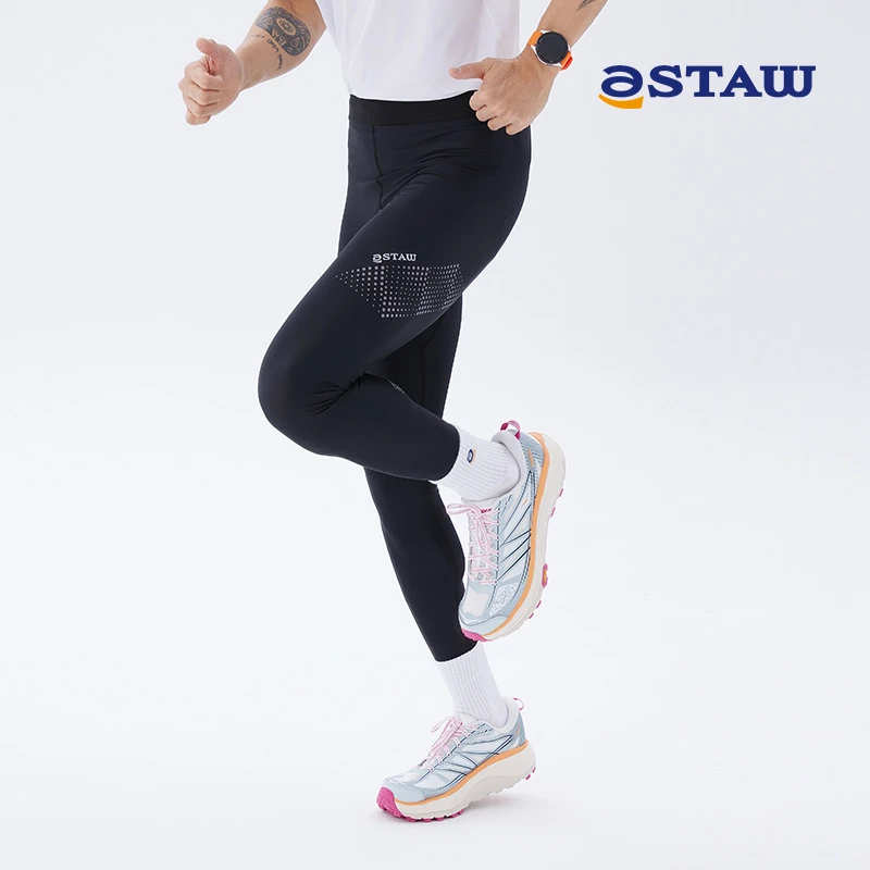 STAW Run高强度训练紧身运动长裤吸湿速干户外跑步健身裤子男款