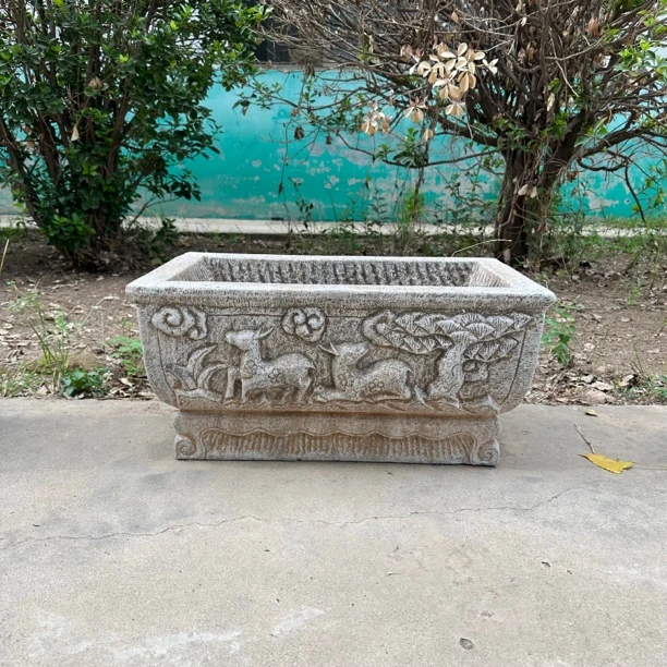 青石石雕石器石盆花盆鱼盆