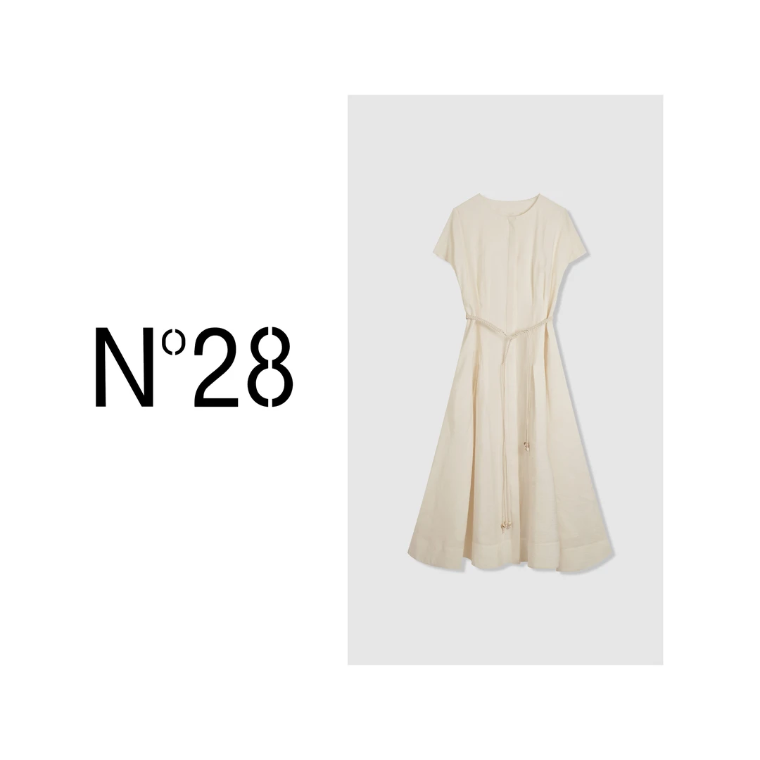 '白月光‘N°28 2024夏季新款设计师女装连衣裙8A23L533