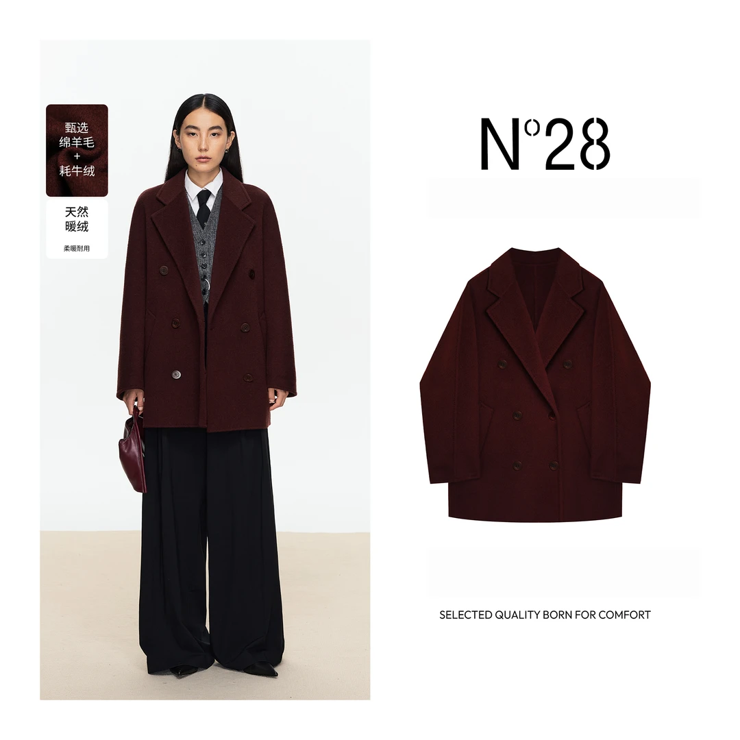 N°28【一生一件进阶】冬季新款复古耗牛绒毛短款呢外套8A52D812