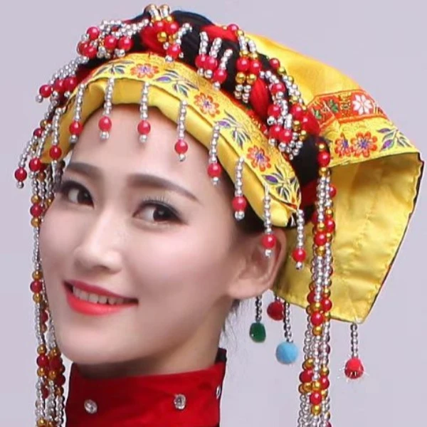 【小芳姐演绎用品店】彝族头饰帽子舞台表演帽子民族帽子民族服饰