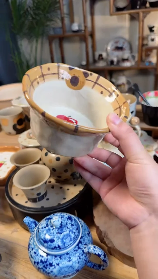 【闪购商品】杯卡皮吧拉果篮高温瓷器