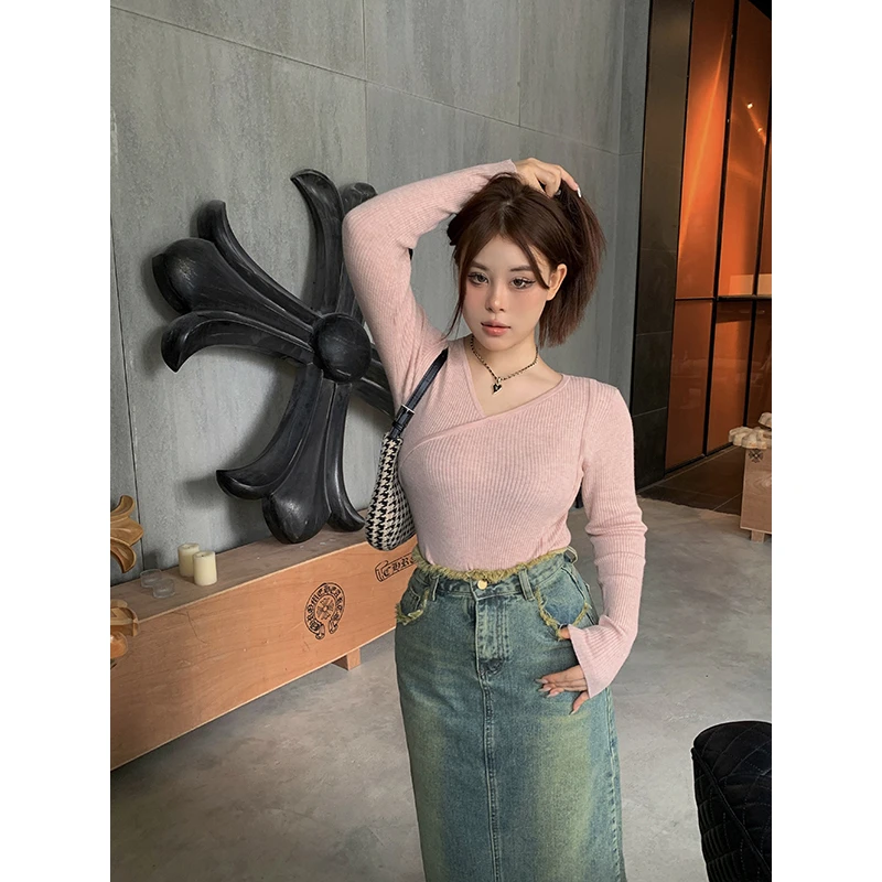 黑泽玄七微胖秋冬款韩系ins风穿搭内搭高品质打底衫女98223MZ2285